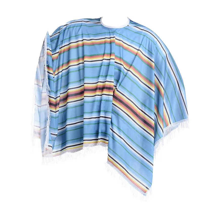 80cm Long Striped Mexican Bandit Poncho