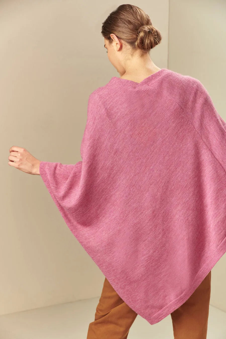 Almendra Poncho Baby Alpaca Color Damask