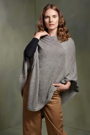 Almendra Poncho Baby Alpaca Color Paloma