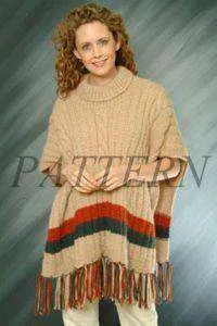 Alpaca Grande Cable & Rib Poncho Pattern