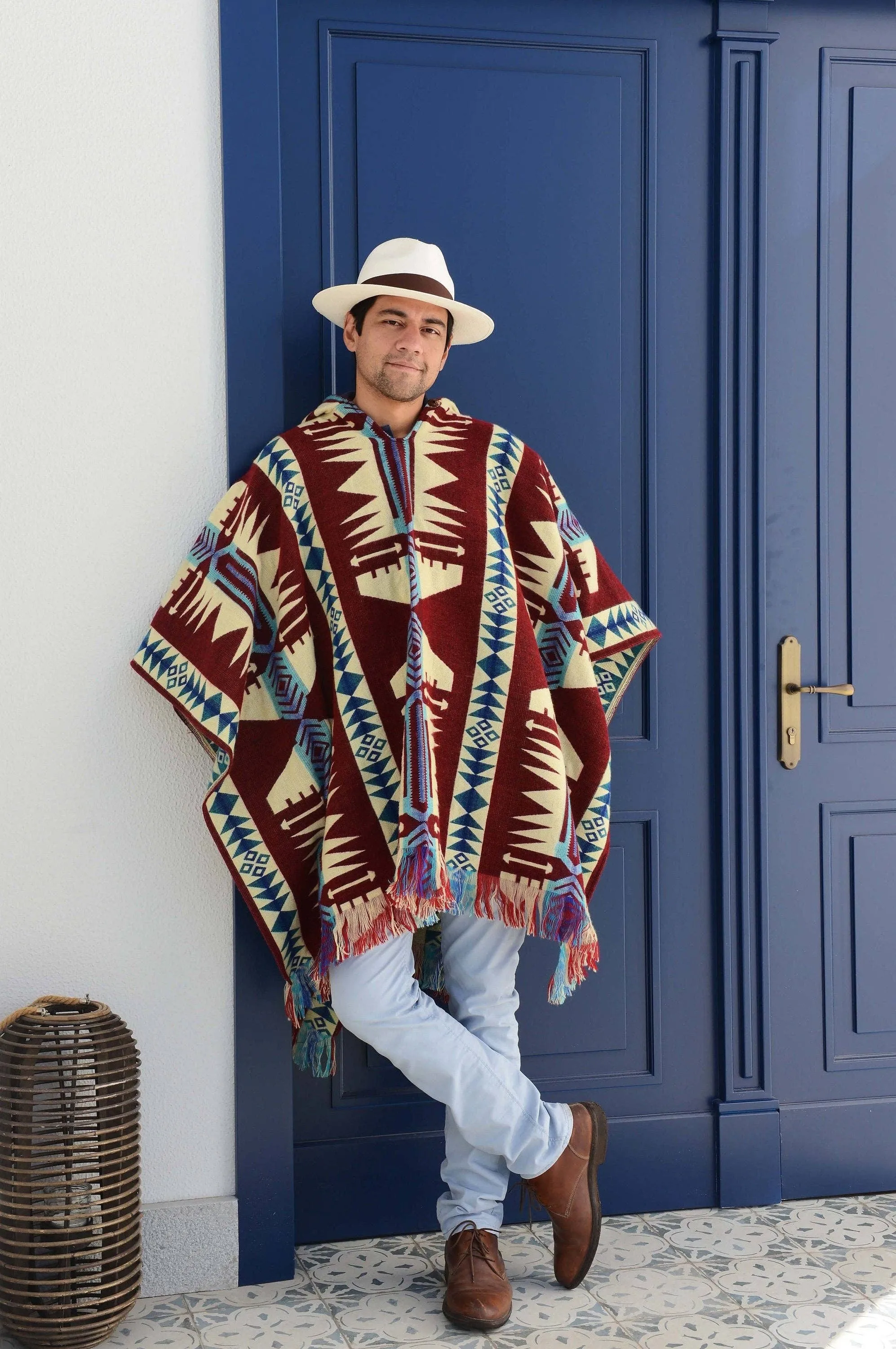 Alpaca Poncho Native Pattern | Quitu Red