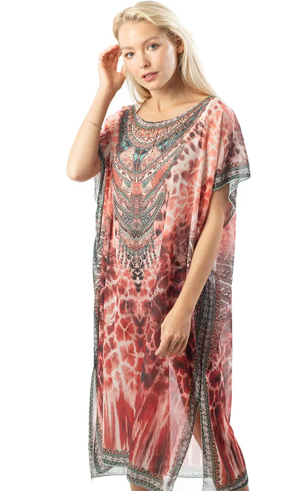 BAAP8627 Animal Print Poncho