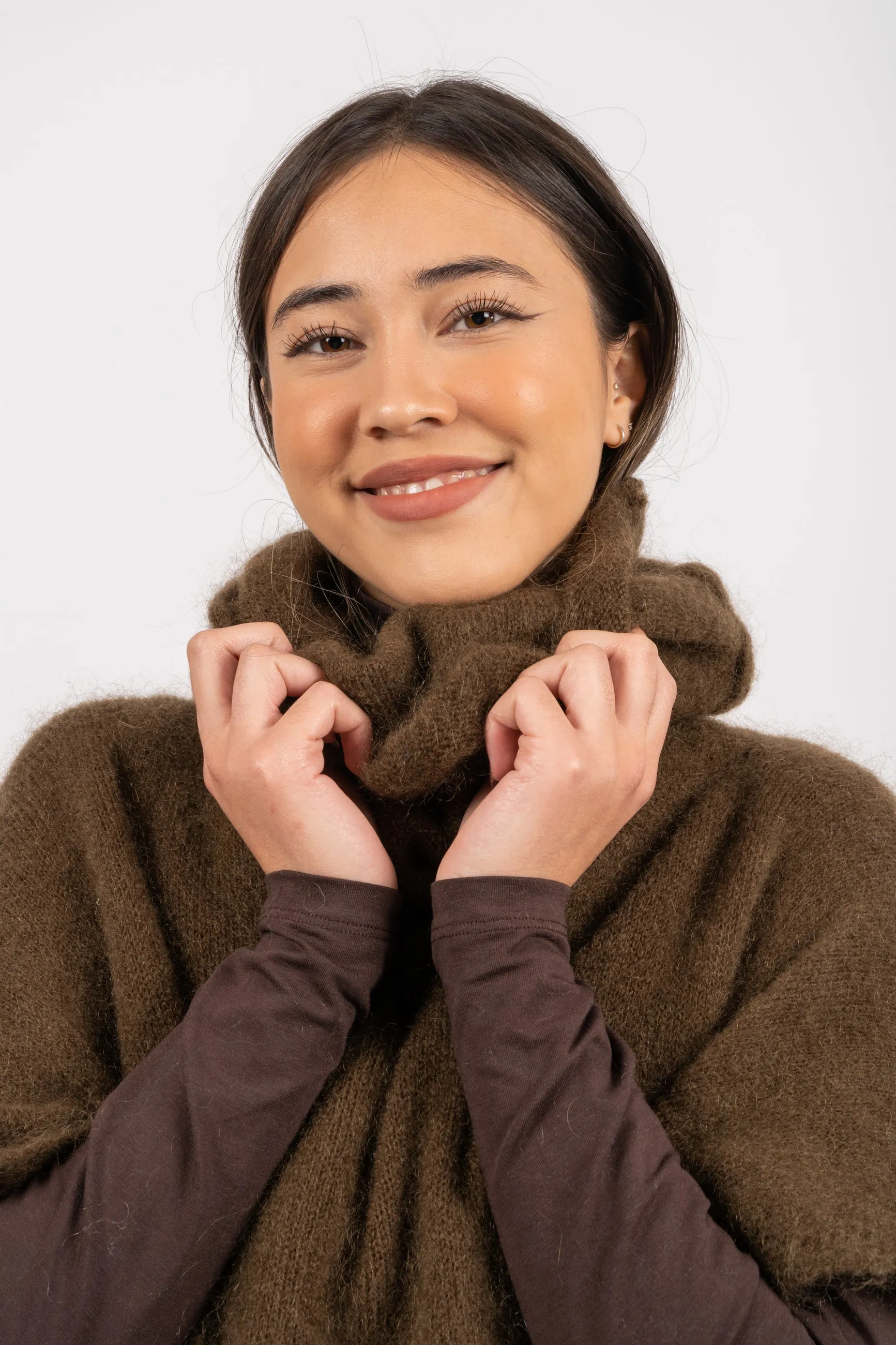 Bella Poncho - Dark Brown