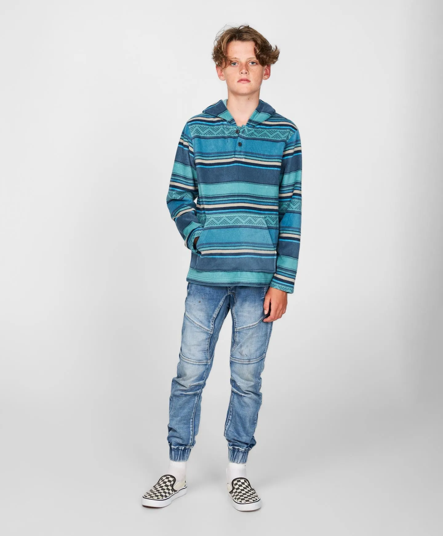 Boys Newman Pullover Fleece - Storm Blue