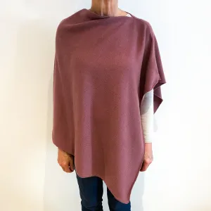 Brand New Scottish Heather Pink Cashmere Poncho One Size