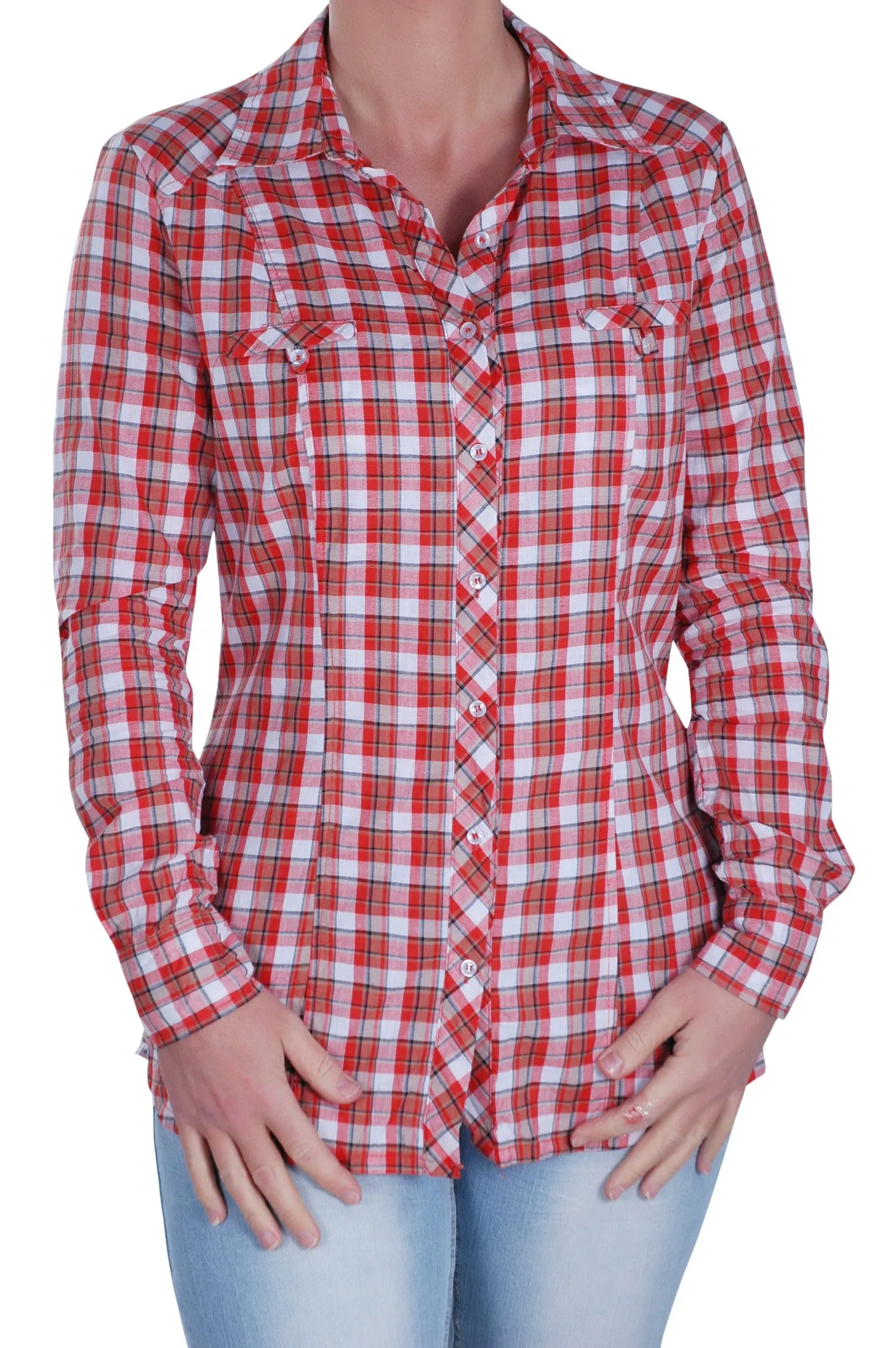 Checkered Short Sleeve Collared Plus Size Shirt