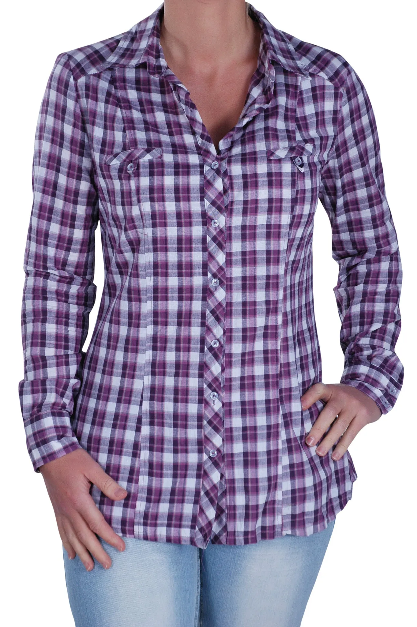 Checkered Short Sleeve Collared Plus Size Shirt