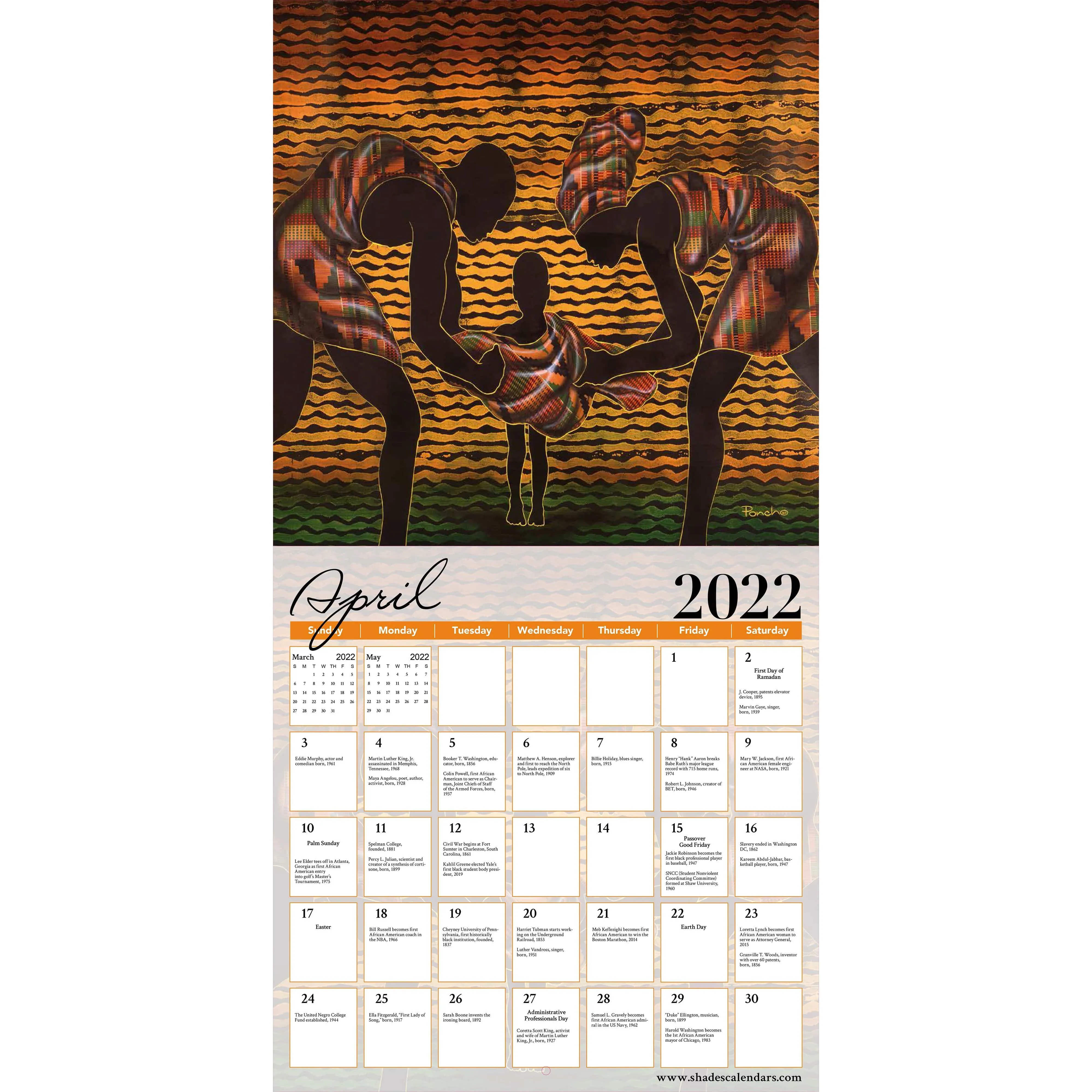 Color My Soul: The Art of Larry "Poncho" Brown 2022 Wall Calendar