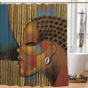 Composite of a Woman Shower Curtain