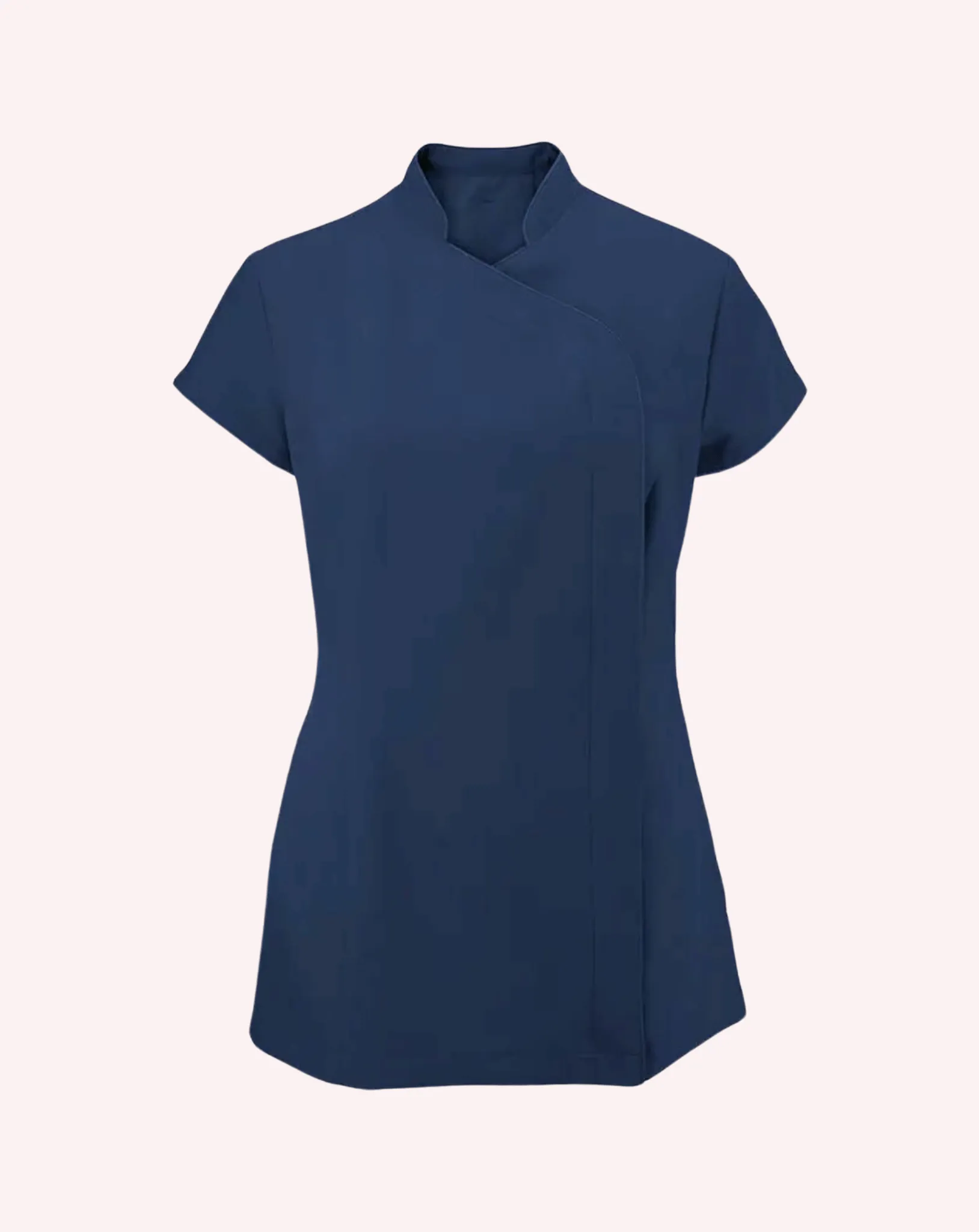 Event Mandarin Collar Asymmetric Tunic - Sailor Navy