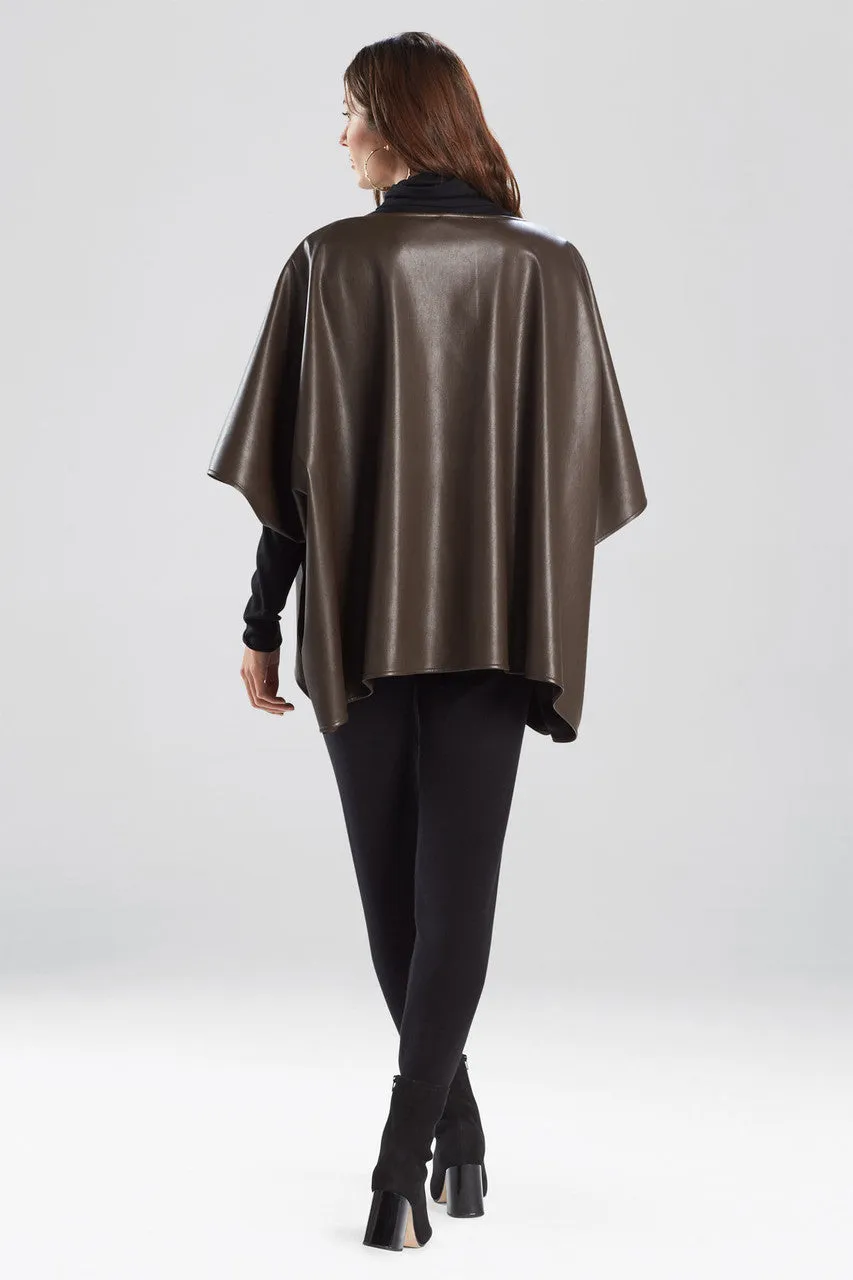 Faux Lambskin Poncho Topper