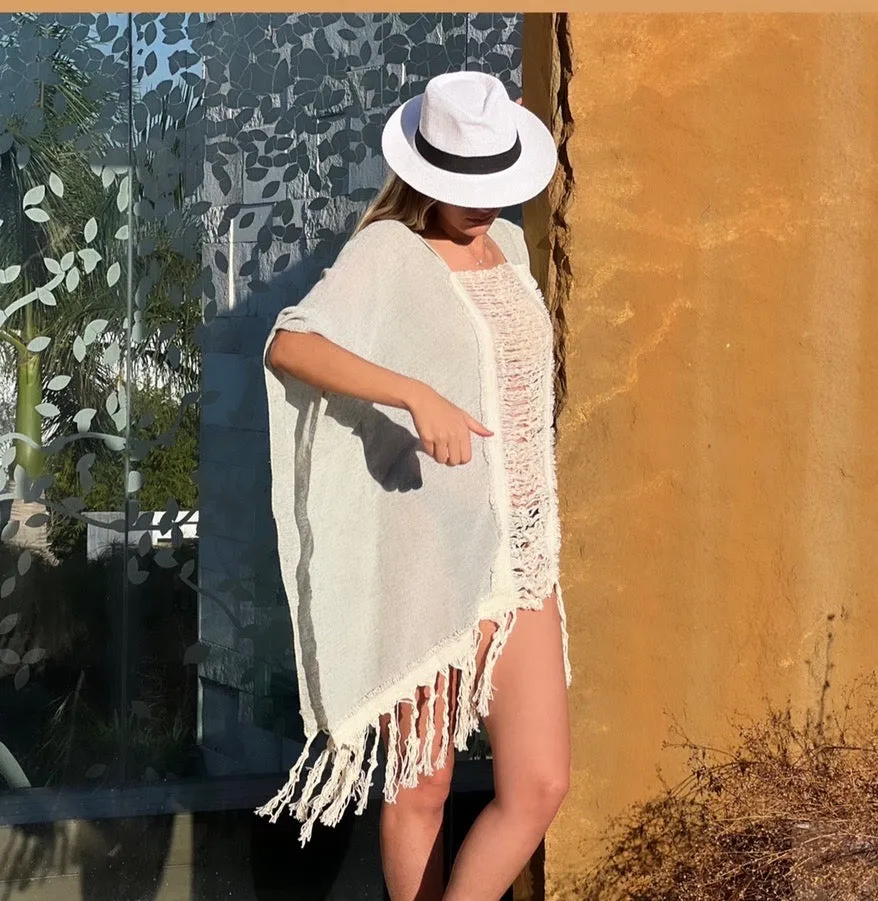 Handmade Beach Poncho - Swim Cover-Up KALY more colors