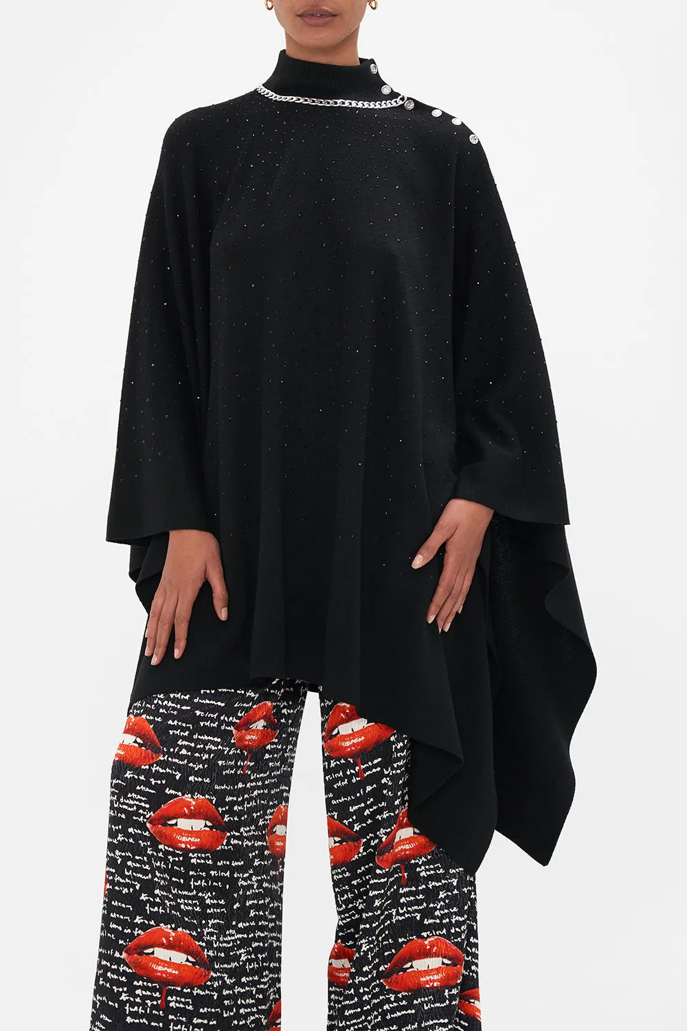 HIGH NECK HANDKERCHIEF PONCHO CHAOS MAGIC