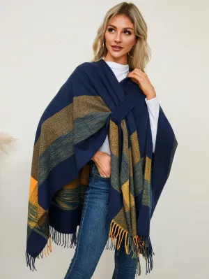 Imitated Woolen Scarf Poncho