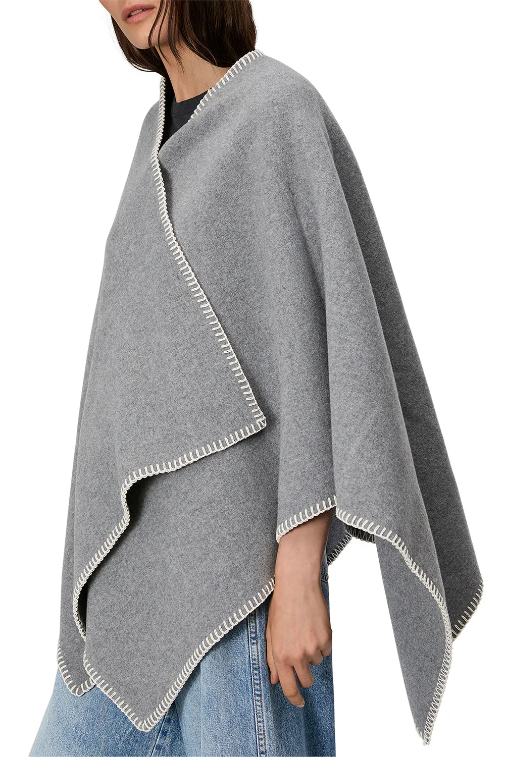 Ingrid Poncho - Mid Grey