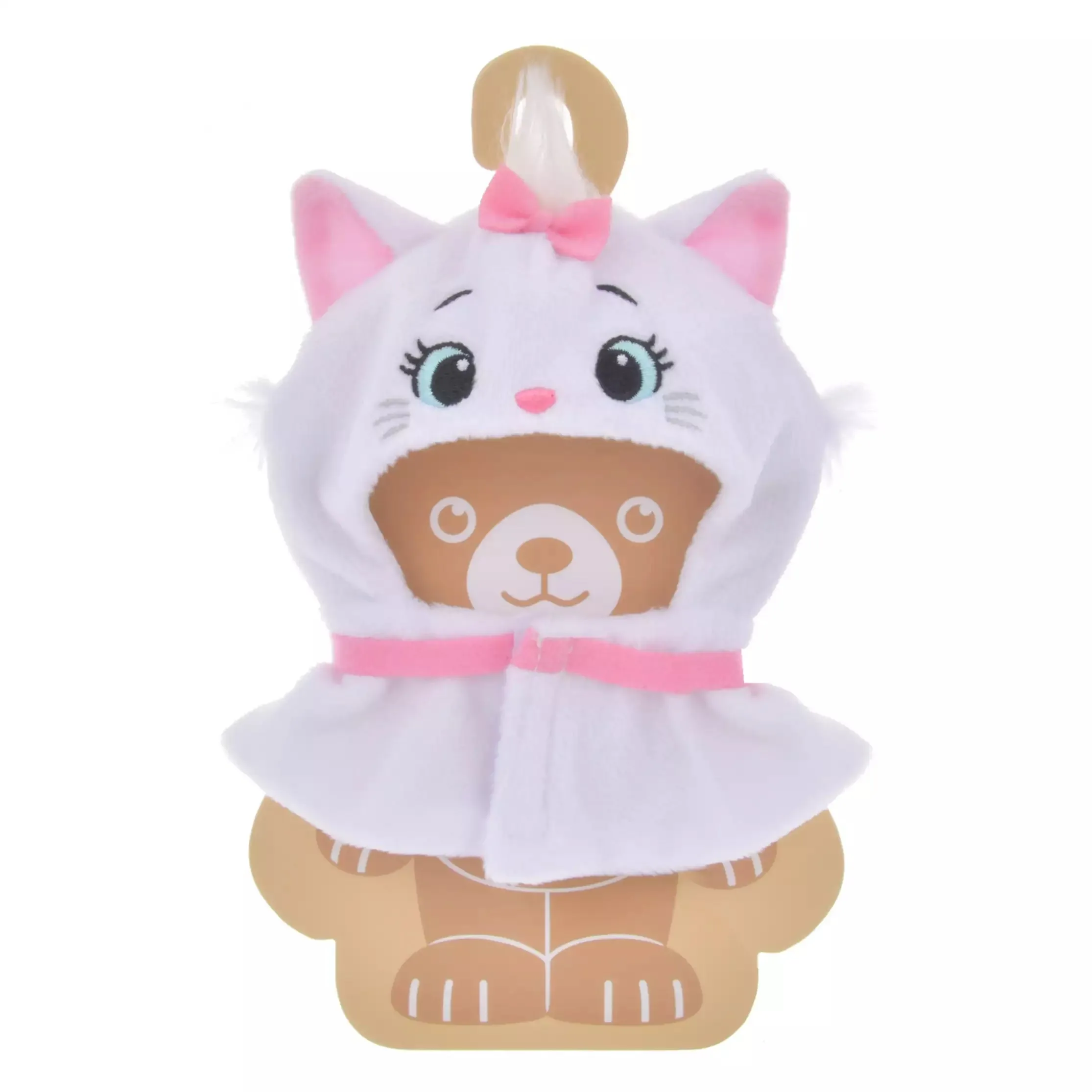 JDS- UniBearsity Plush Keychain Costume Poncho x Marie The Fashionable Cat