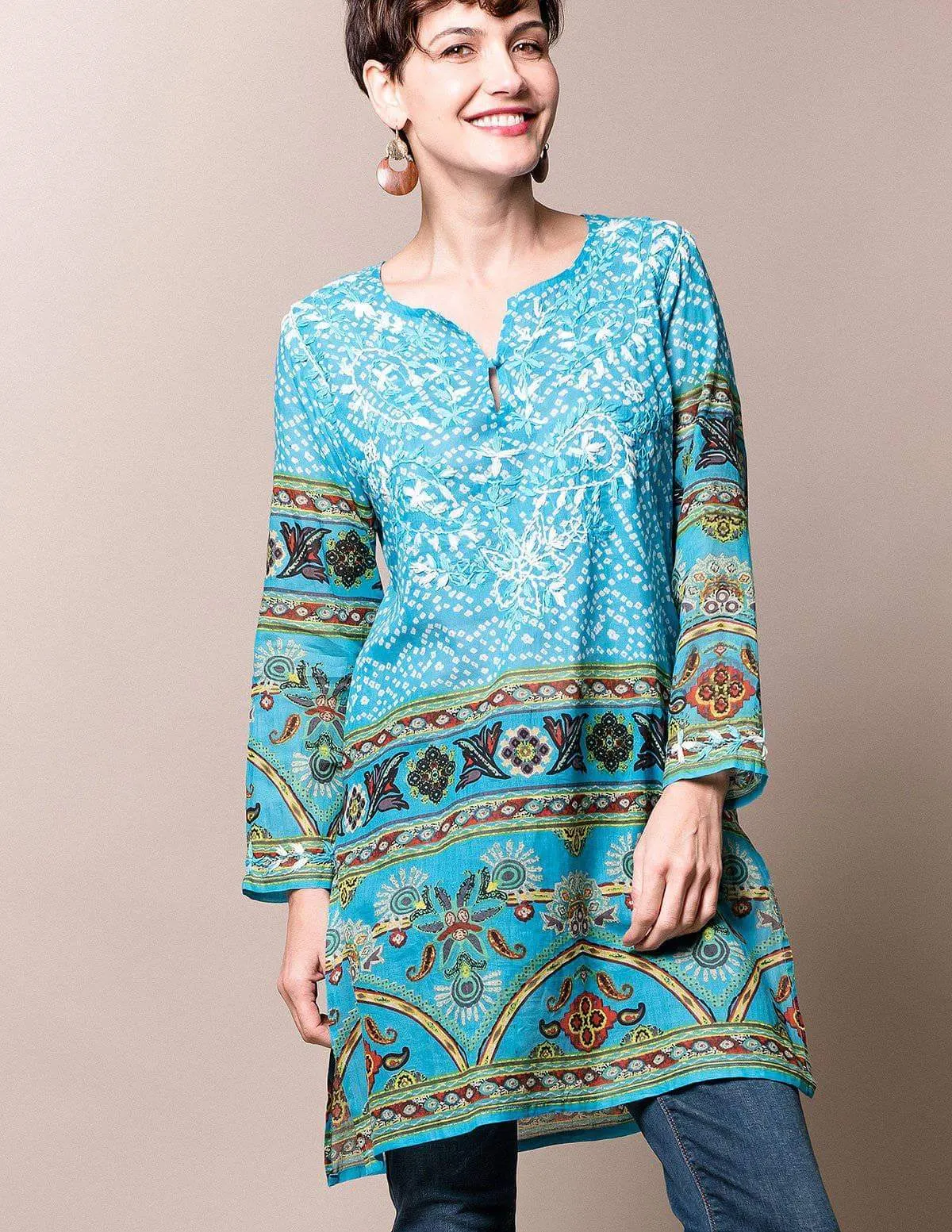 Kiara Tunic - Turquoise