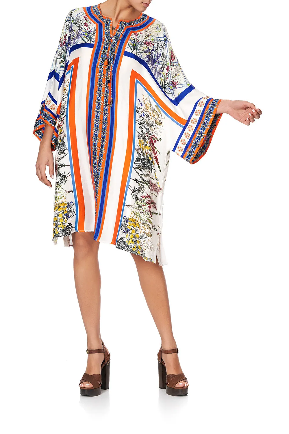 LACE UP FRONT KAFTAN GONE COAST