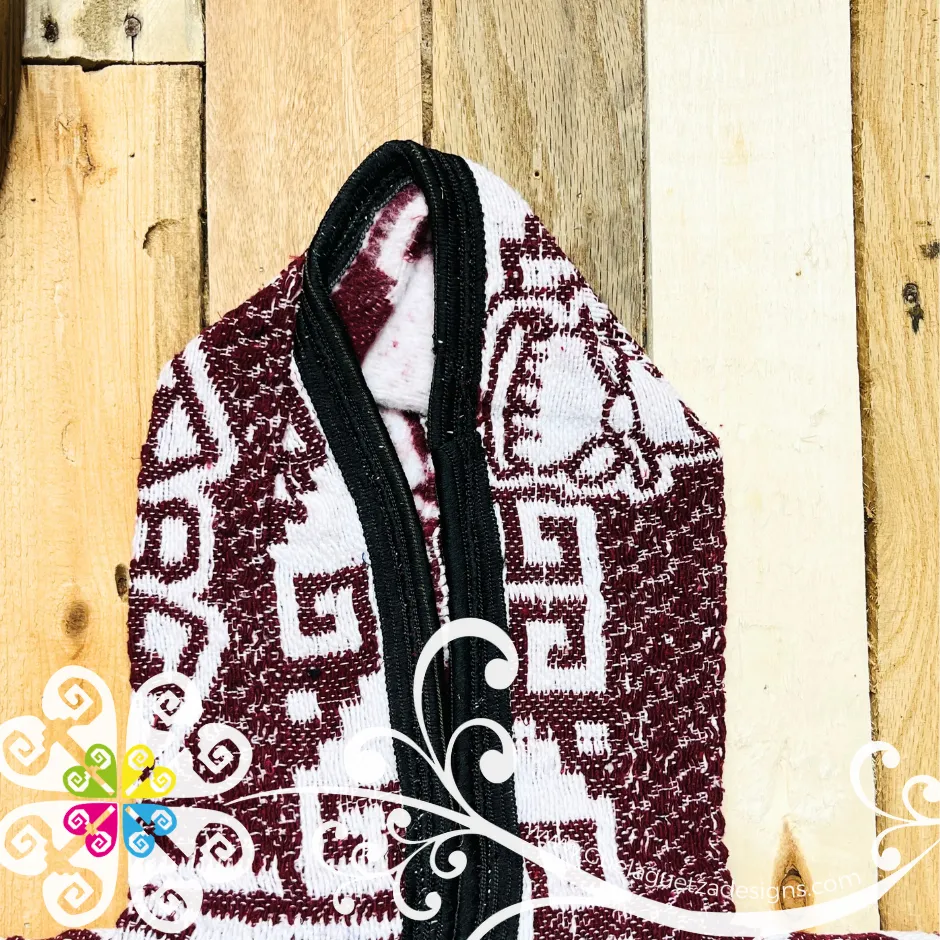 Maroon Gaban - Men Poncho with Hoodie