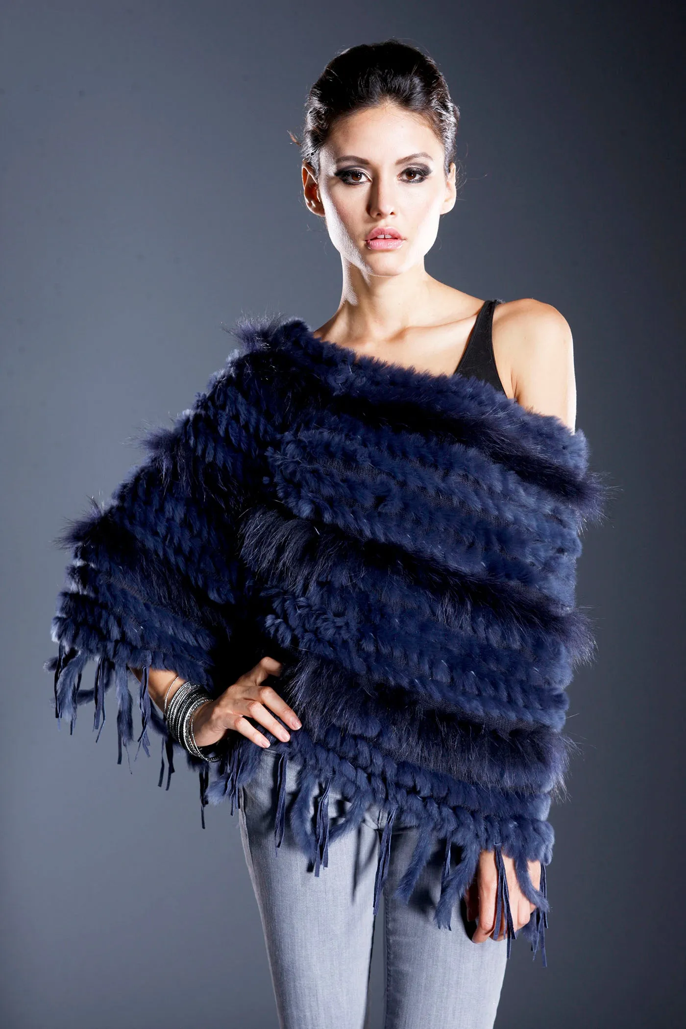 Natural Fur Poncho