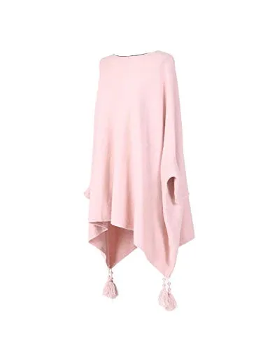 New Italian Ladies Women Batwing Tassels Poncho Knitted Winter Shawl