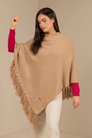 Ofelia Poncho Baby Alpaca Color Croissant