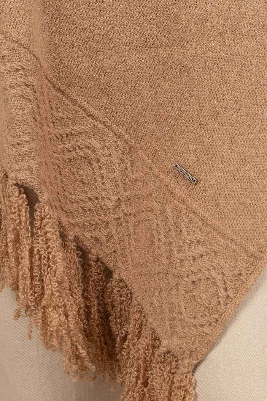 Ofelia Poncho Baby Alpaca Color Croissant