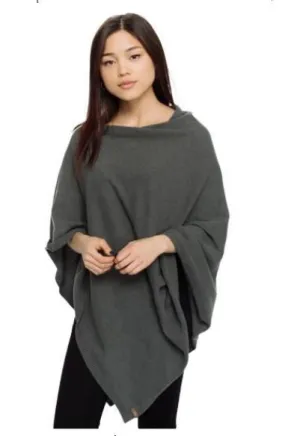 Poncho - Faux Cashmere (Grey)