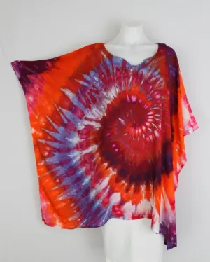 Poncho One size fits most - Sunset Blush spiral