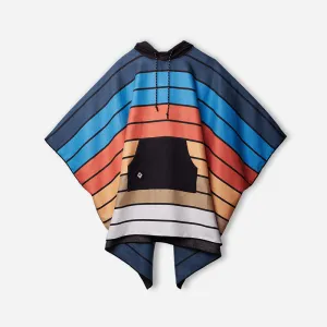 Poncho Towel: Stripes Blue Orange