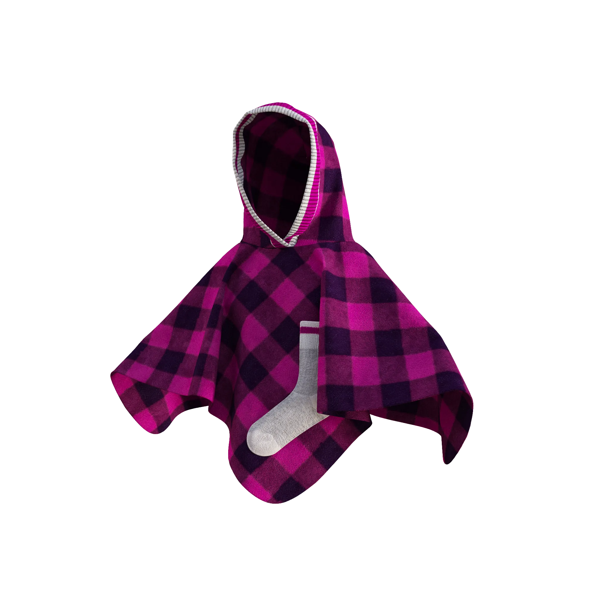 Pookie Poncho - Pink Toddler/Youth Polar Fleece