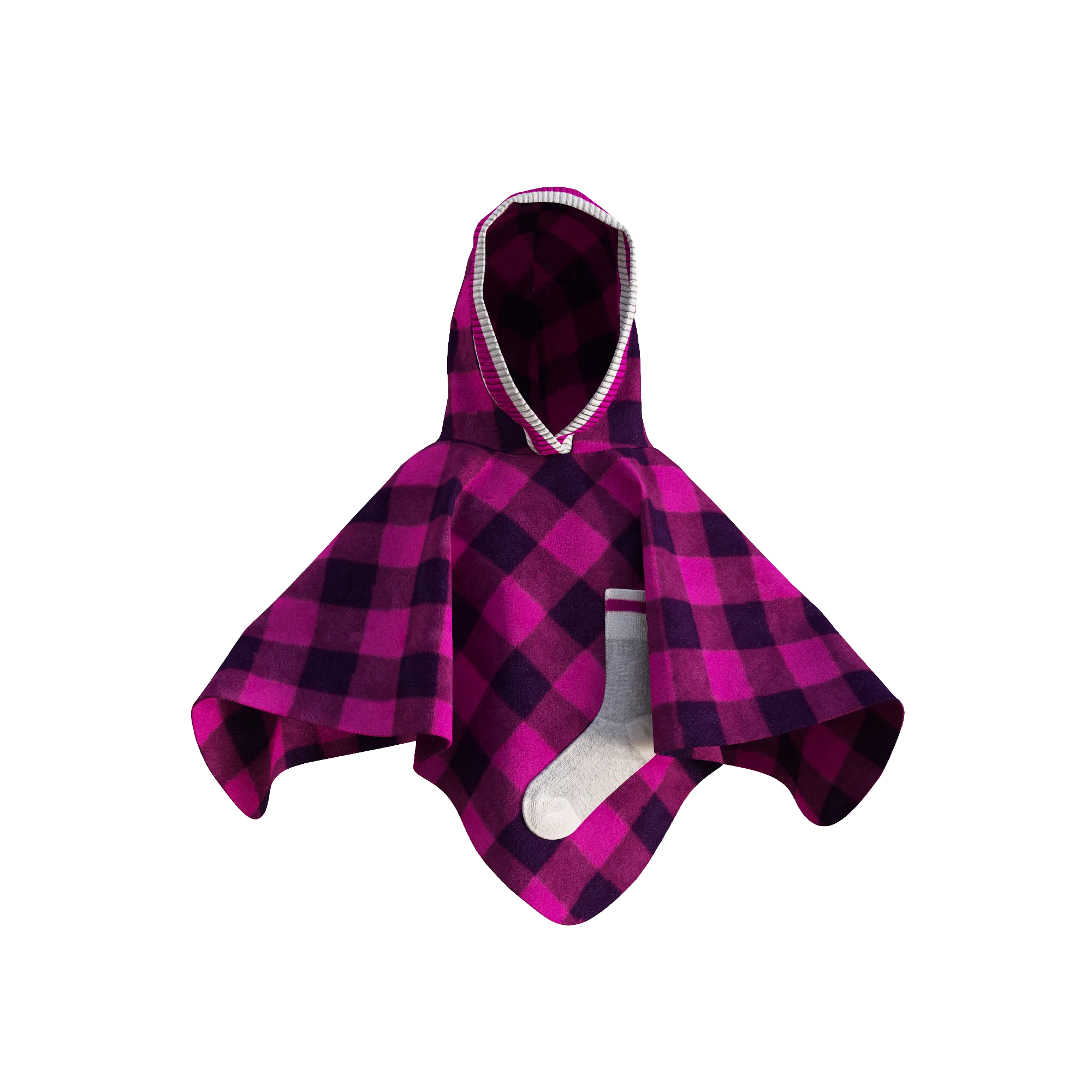 Pookie Poncho - Pink Toddler/Youth Polar Fleece