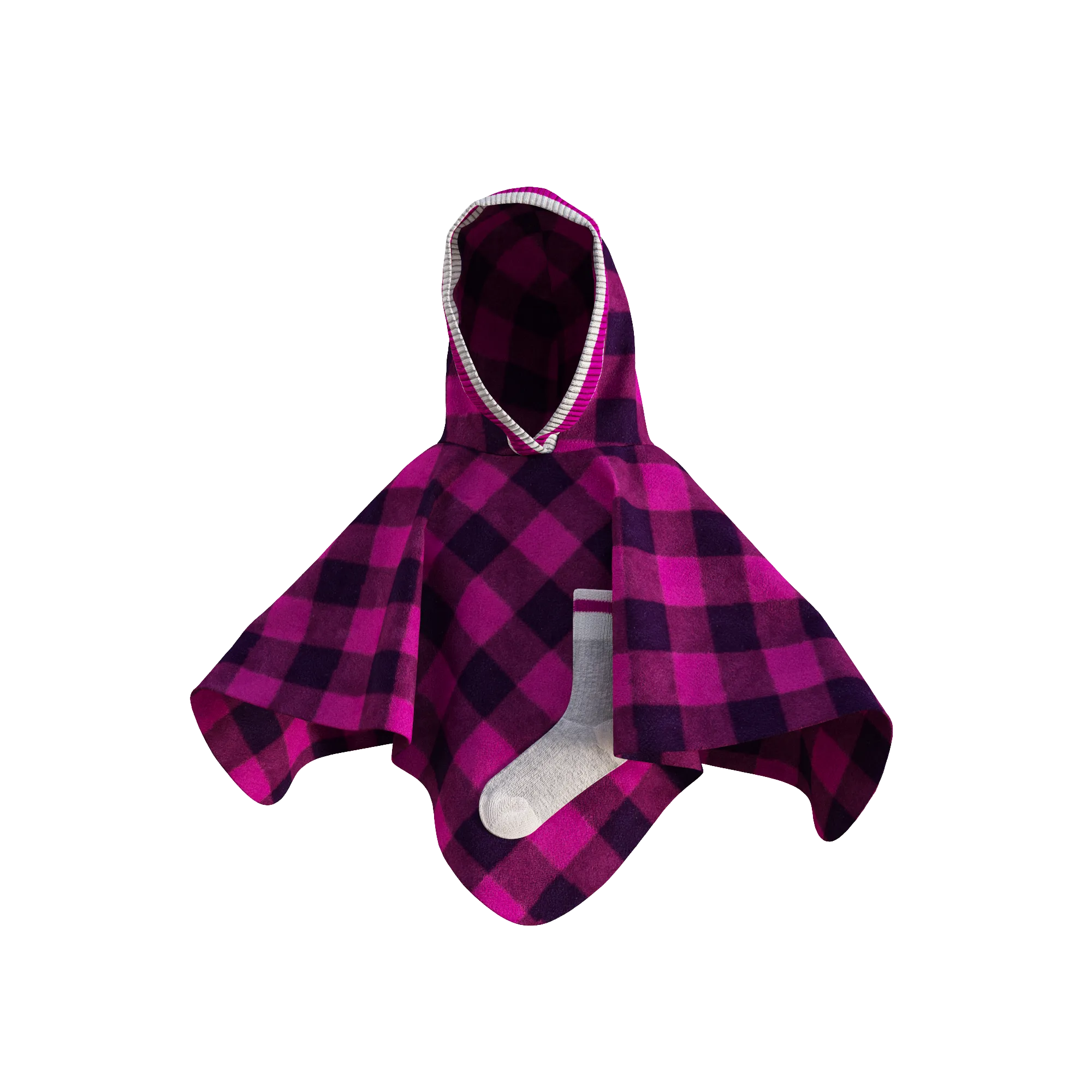 Pookie Poncho - Pink Toddler/Youth Polar Fleece