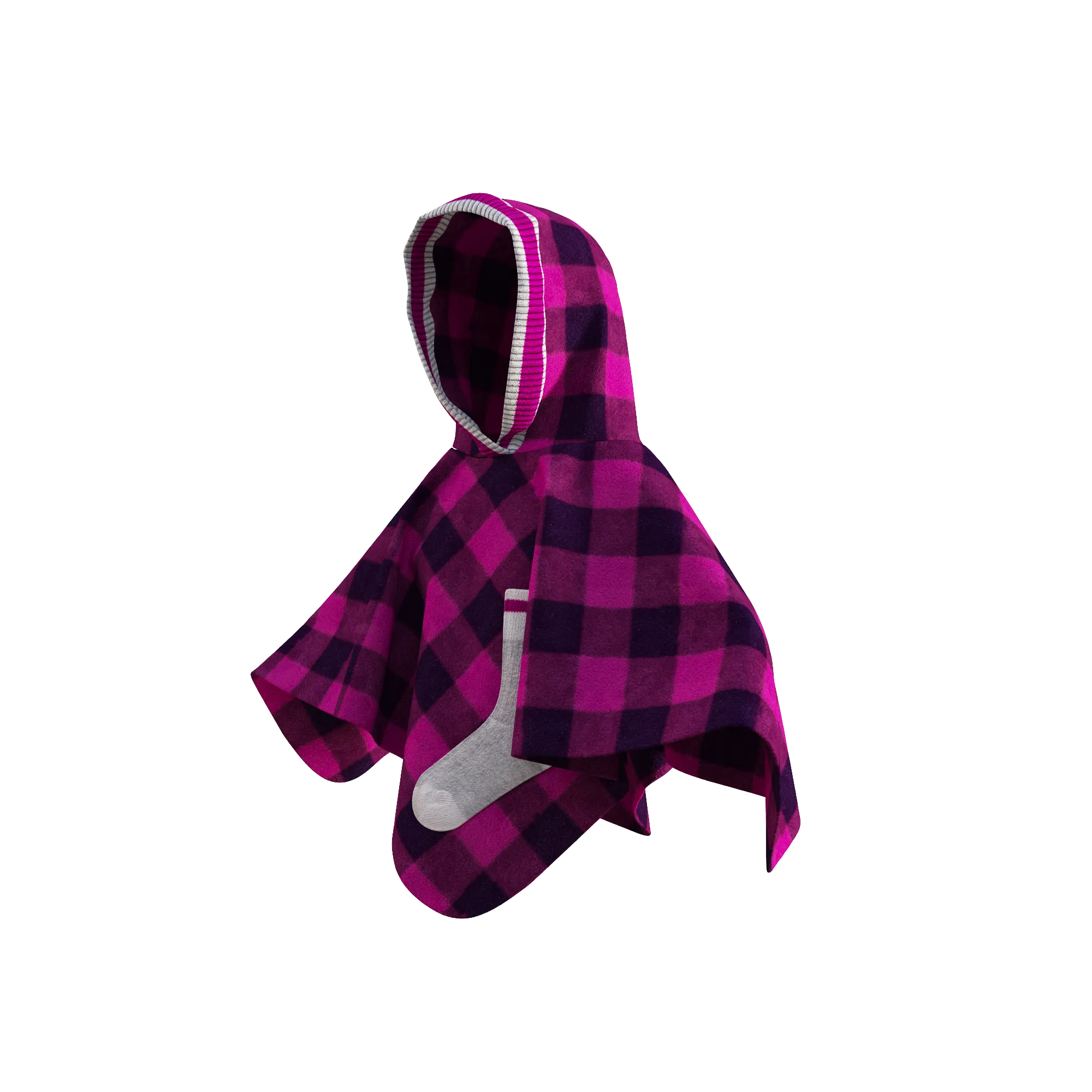 Pookie Poncho - Pink Toddler/Youth Polar Fleece