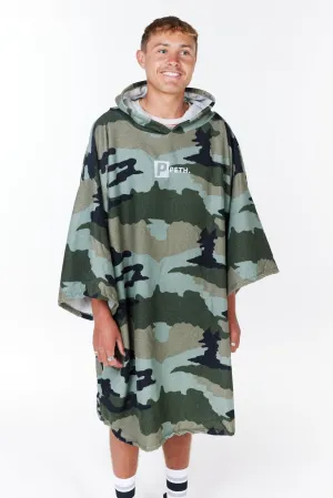 Premium Microfibre Oversized Changing Poncho / Robe - CAMO