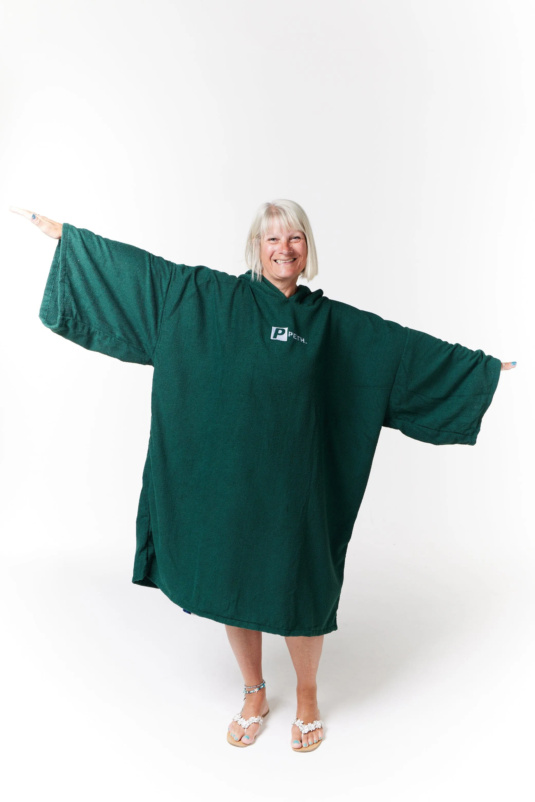 Premium Microfibre Oversized Changing Poncho / Robe - Moss Green