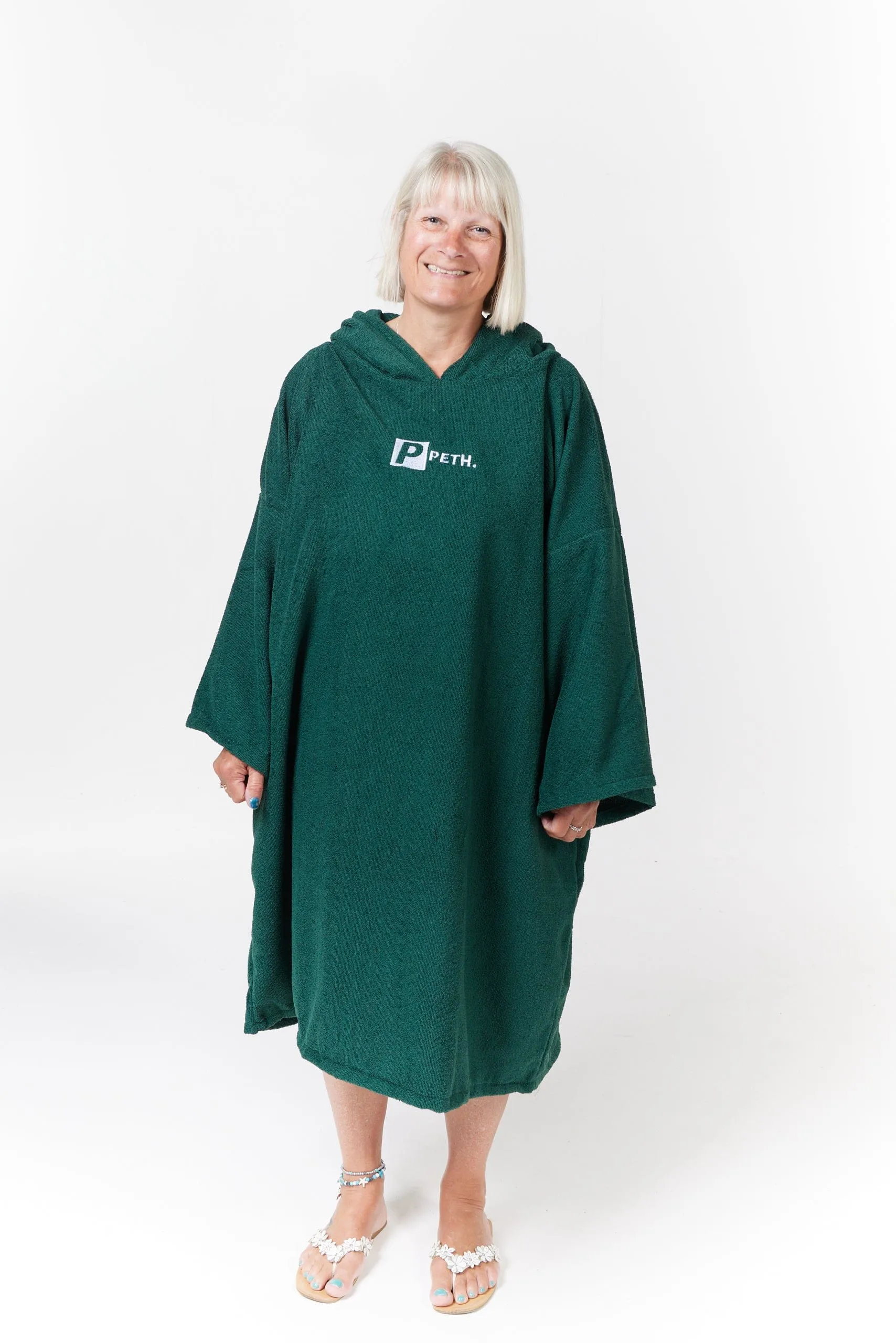 Premium Microfibre Oversized Changing Poncho / Robe - Moss Green