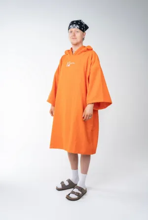 Premium Microfibre Oversized Changing Poncho / Robe - ORANGE