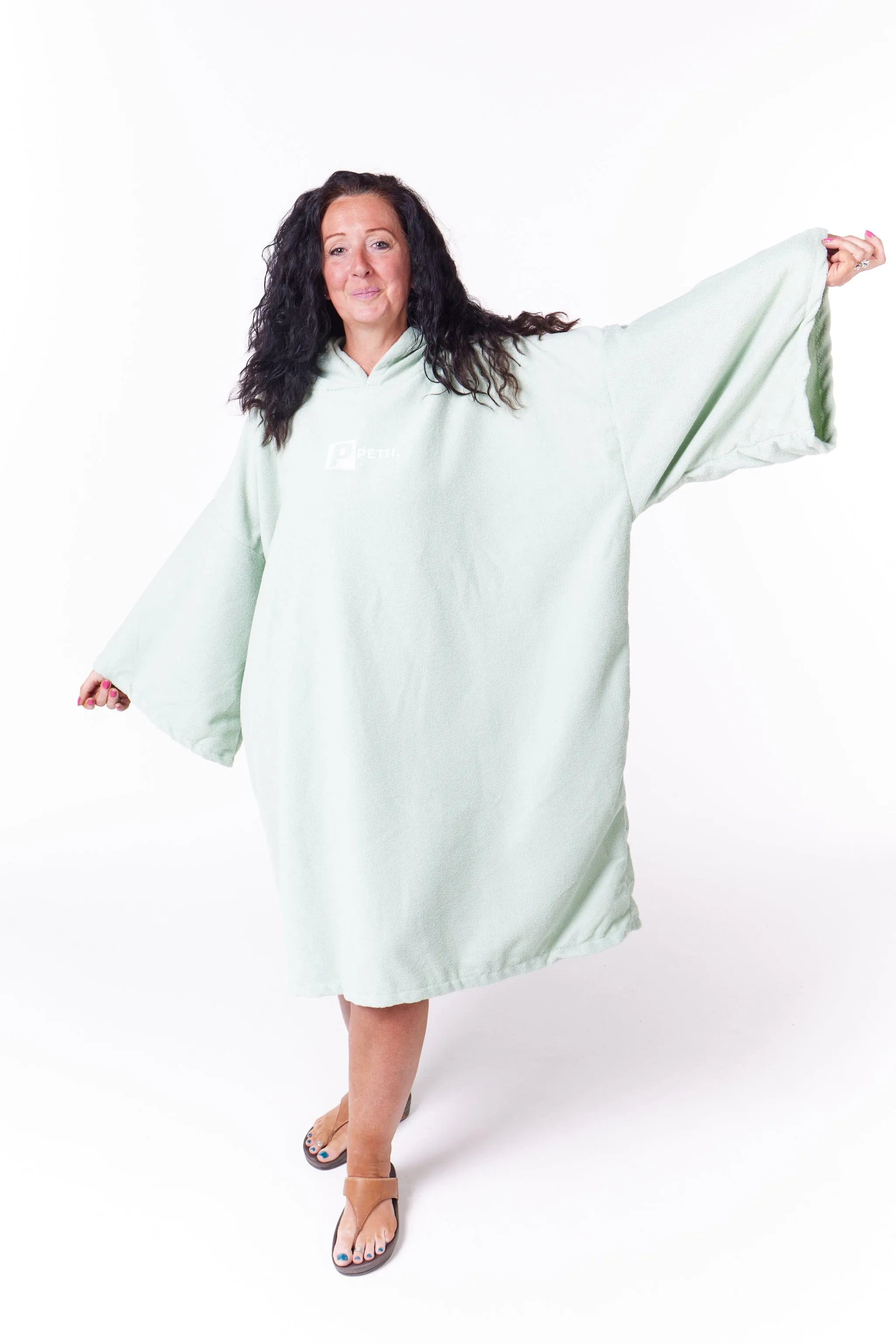 Premium Microfibre Oversized Changing Poncho / Robe - Sage Green