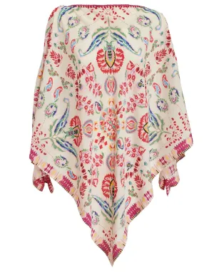 Printed Triangle Poncho