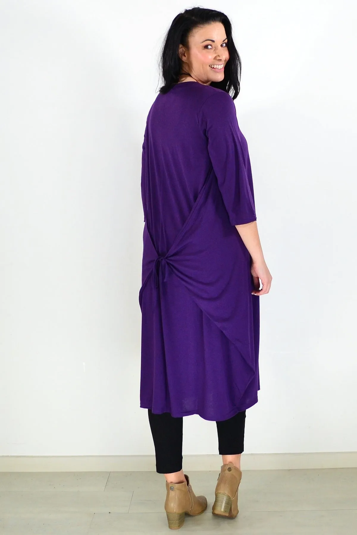 Purple Relaxed Oversized Tunic Dress