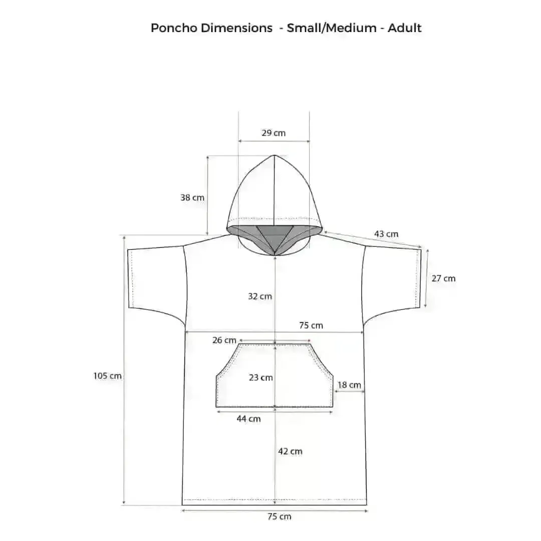 Quick Dry Surf Poncho – Adult – Camouflage