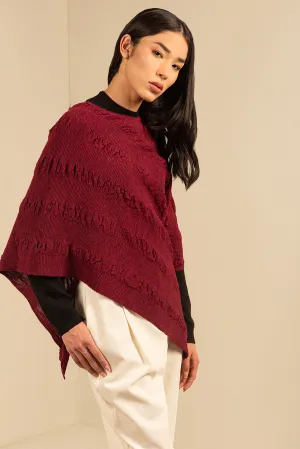 Rachel Poncho Baby Alpaca Color Dhalia