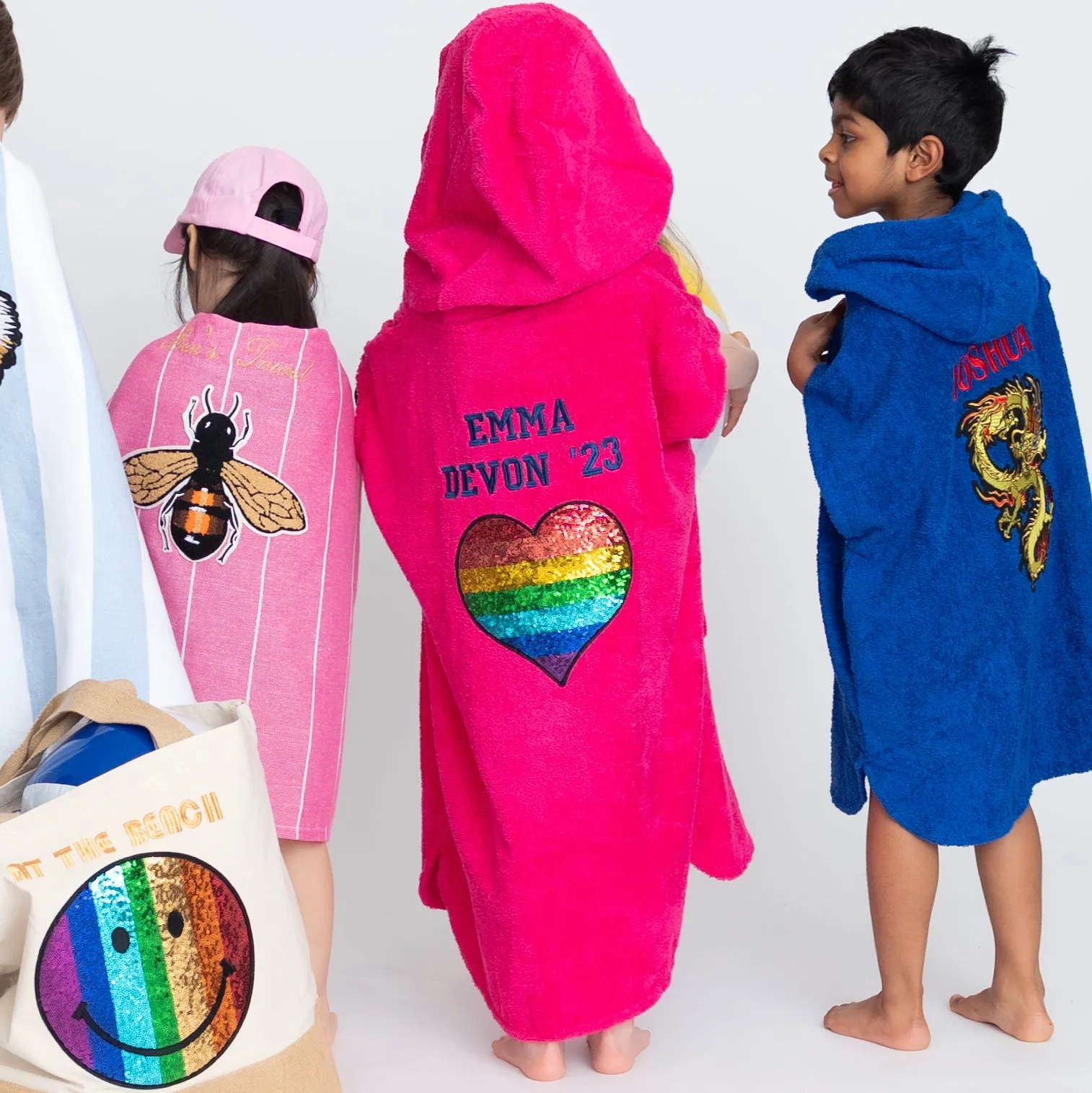 Rainbow Heart Beach Robe