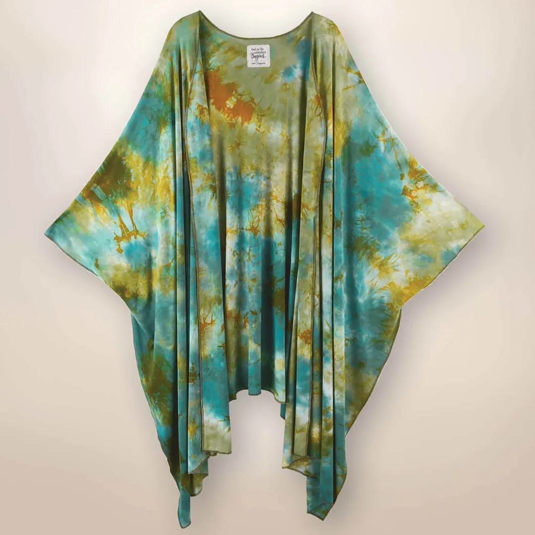 Raven Open Front Kimono Top - Saguaro