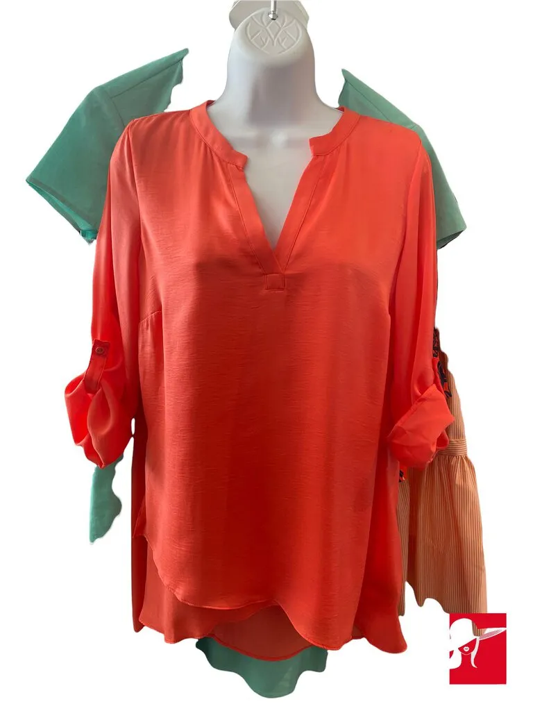 Renuar v-neck tunic blouse size XS