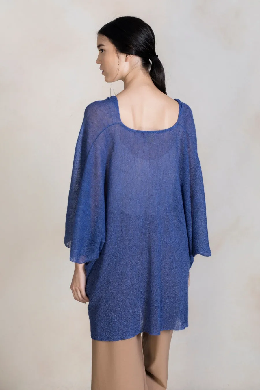 Romanov Poncho Baby Alpaca Color Ultramarine