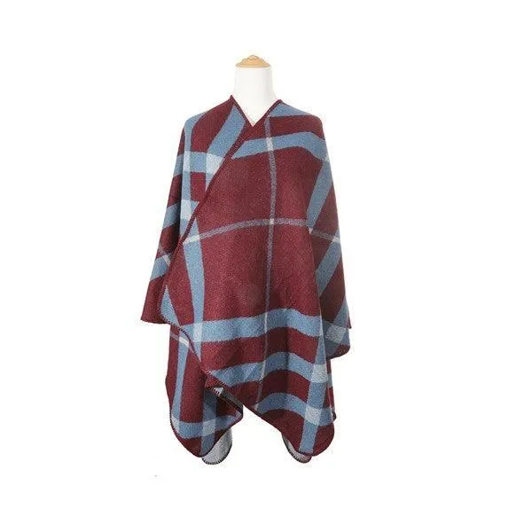 Stripe Asymmetrical Poncho