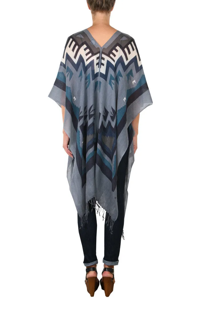 Tahoe Open Front Poncho - Blue Boot