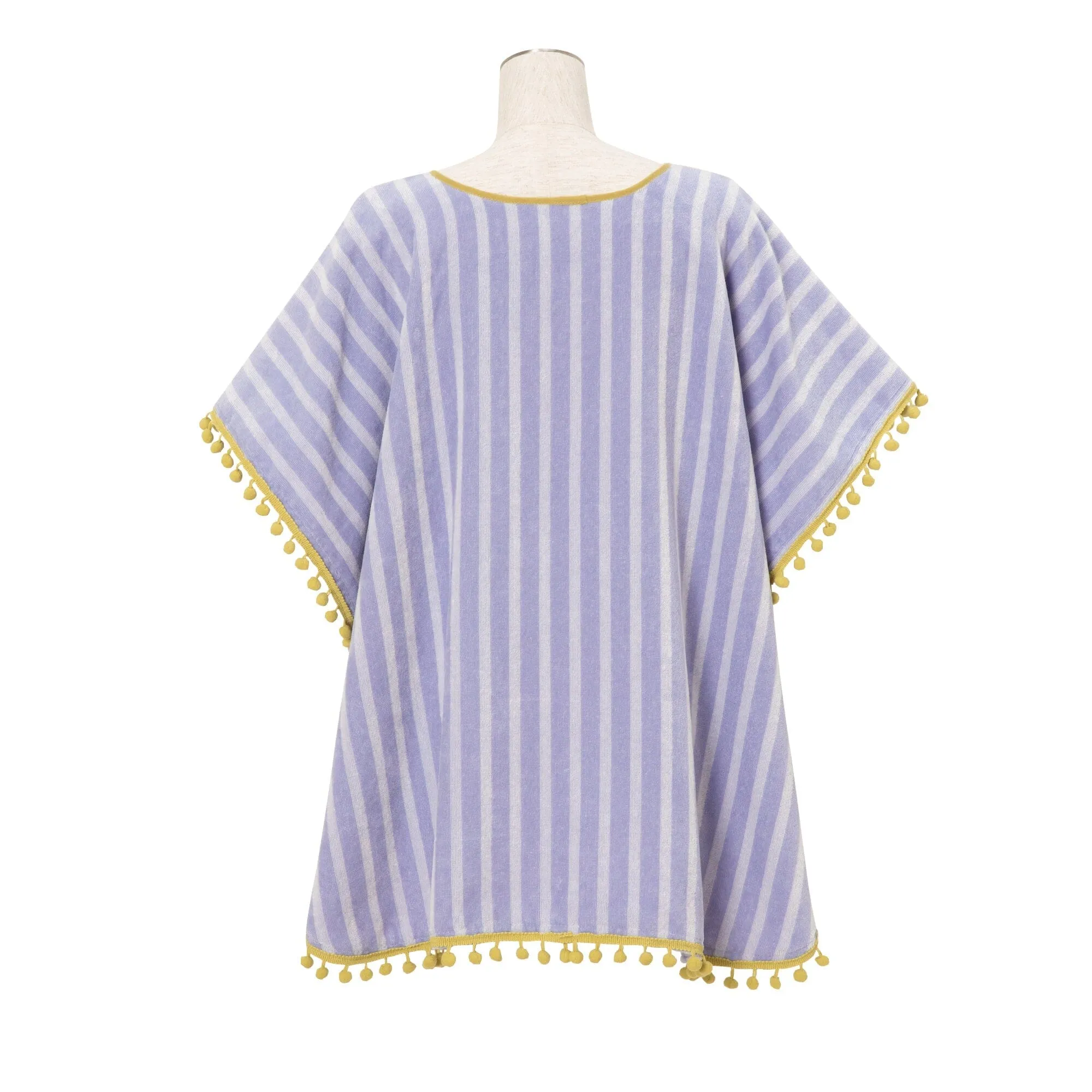 Towel Poncho Striped Purple